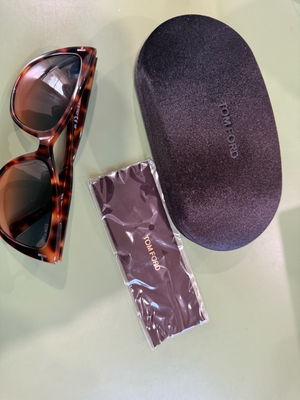Tom Ford Tortoiseshell Nora Sunglass Arm in Rich Brown